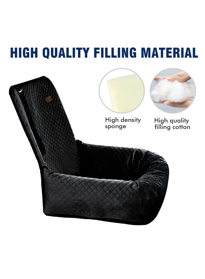 Dog Car Seat Pet Booster Seat Pet Travel Safety Car Seat,The Dog seat Made is Safe and Comfortable, and can be Disassembled for Easy Cleaning(Solid Black) - Image 3